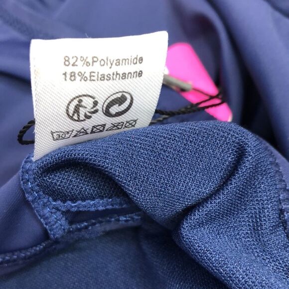 Shekini Blue Off Shoulder Flounce Ruffle Swim Top Size XXL NWT - Picture 9 of 9